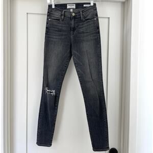 Frame Le High Skinny Jeans Dark Gray 25